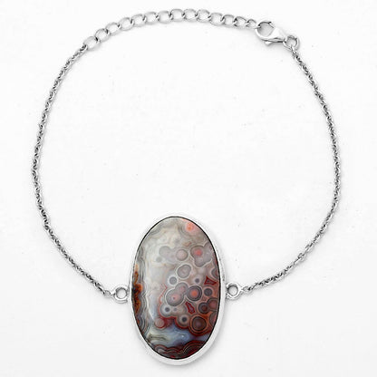 Natural Laguna Lace Agate - Mexican Bracelet B-1023 SDB3230