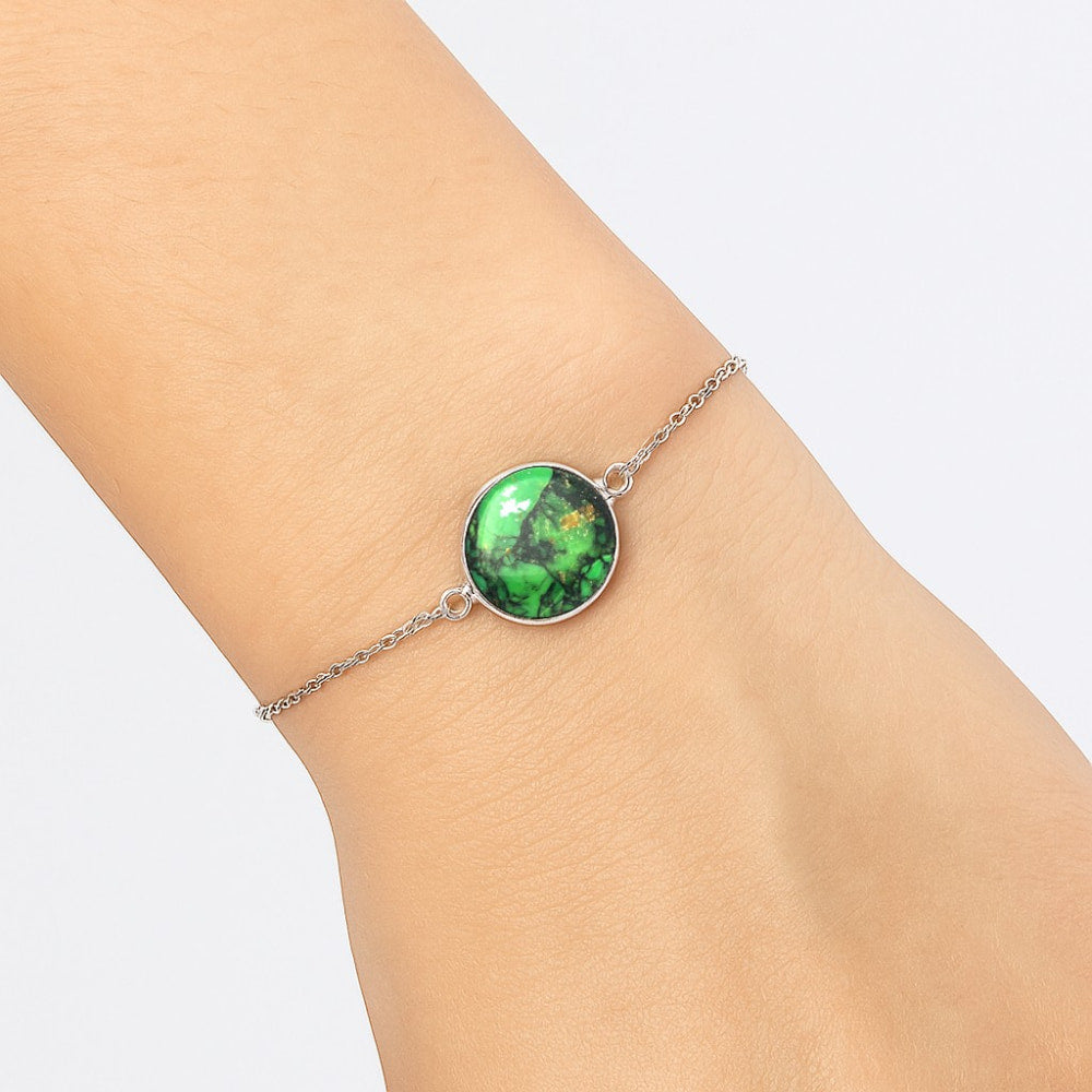 Natural Green Matrix Turquoise Bracelet B-1023 SDB3522