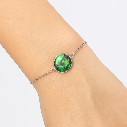 Natural Green Matrix Turquoise Bracelet B-1023 SDB3522