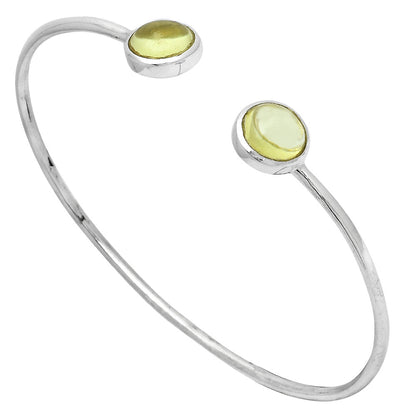Natural Lemon Quartz Cab Cuff Bangle Bracelet B-1004 SDB3600