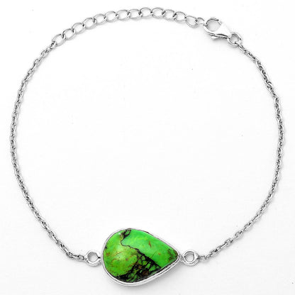 Natural Green Matrix Turquoise Bracelet B-1023 SDB3664