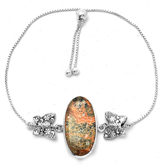 AdjustableLeopard Skin Jasper Slider Bracelet B-1029 SDB4061