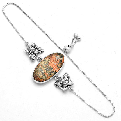 AdjustableLeopard Skin Jasper Slider Bracelet B-1029 SDB4061