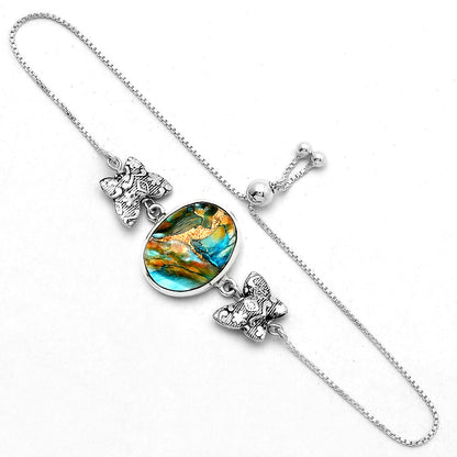 Adjustable - Spiny Oyster Turquoise Slider Bracelet B-1029 SDB4068