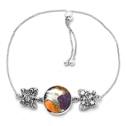 Adjustable - Spiny Oyster Turquoise Slider Bracelet B-1029 SDB4070