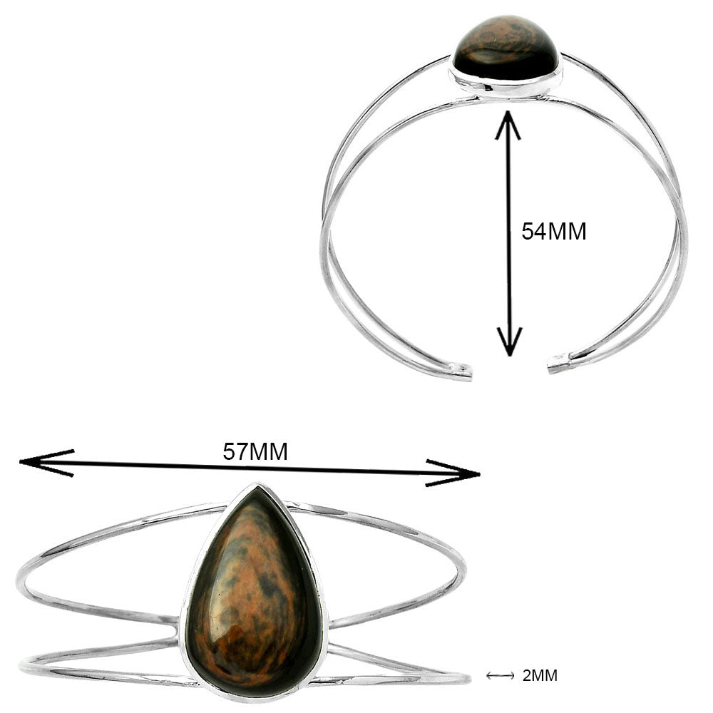 Hypersthene - Canada Cuff Bangle Bracelet B-1013 SDB4283