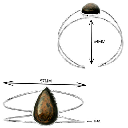 Hypersthene - Canada Cuff Bangle Bracelet B-1013 SDB4283