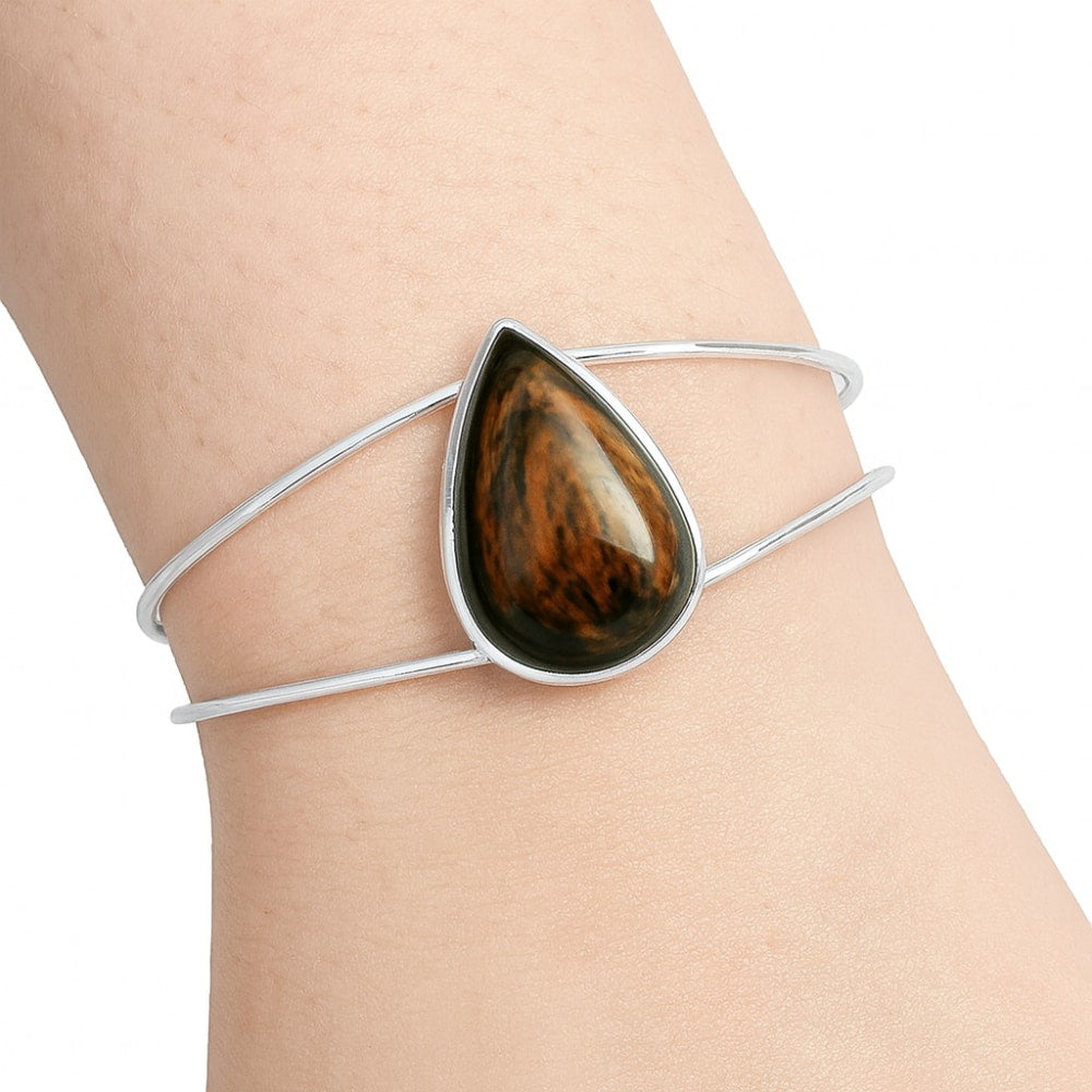 Hypersthene - Canada Cuff Bangle Bracelet B-1013 SDB4283