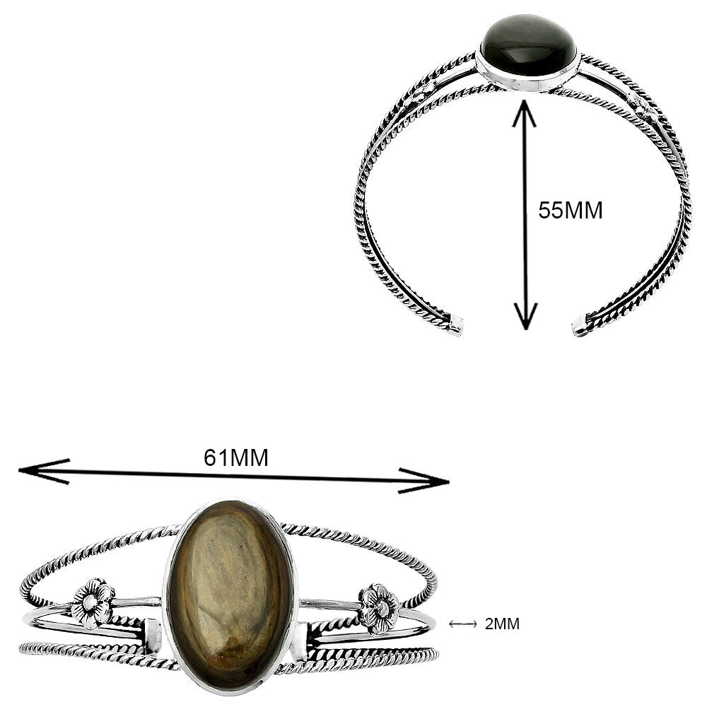 Hypersthene - Canada Cuff Bangle Bracelet B-1012 SDB4318