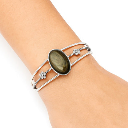 Hypersthene - Canada Cuff Bangle Bracelet B-1012 SDB4318