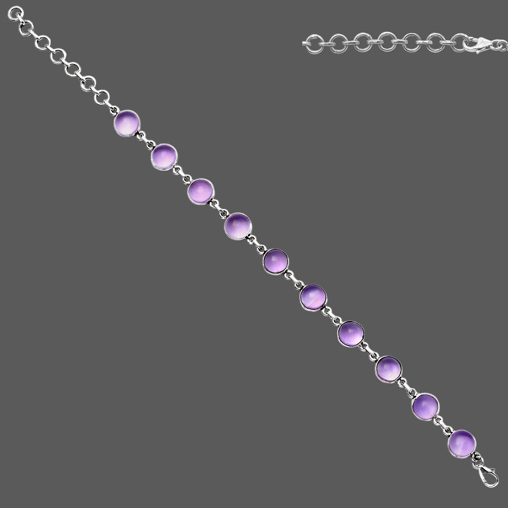 Natural Amethyst Cab - Brazil Bracelet B-1001 SDB4599