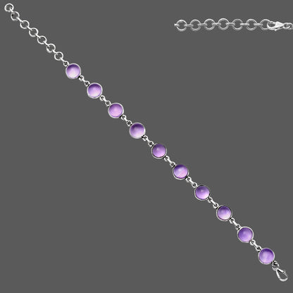Natural Amethyst Cab - Brazil Bracelet B-1001 SDB4599