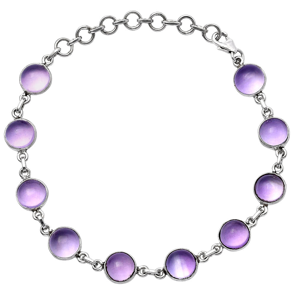 Natural Amethyst Cab - Brazil Bracelet B-1001 SDB4599