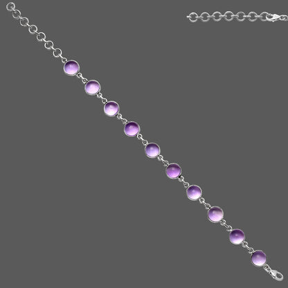 Natural Amethyst Cab - Brazil Bracelet B-1001 SDB4680