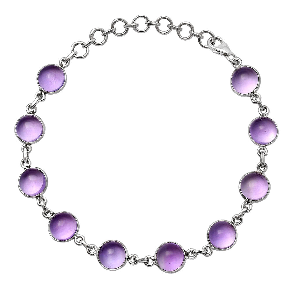 Natural Amethyst Cab - Brazil Bracelet B-1001 SDB4680