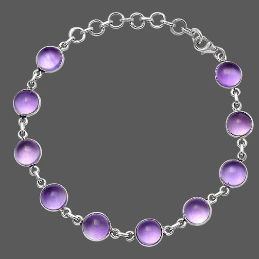 Natural Amethyst Cab - Brazil Bracelet B-1001 SDB4681