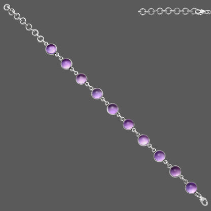 Natural Amethyst Cab - Brazil Bracelet B-1001 SDB4681