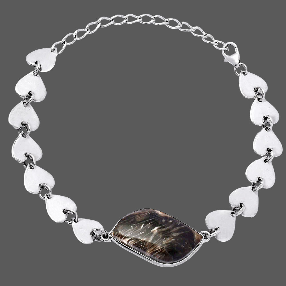 Heart - Natural Bat Cave Jasper Bracelet B-1044 SDB4731