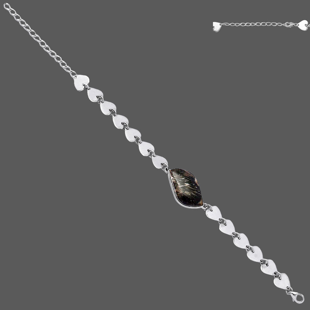 Heart - Natural Bat Cave Jasper Bracelet B-1044 SDB4731