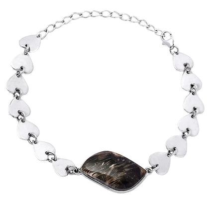 Heart - Natural Bat Cave Jasper Bracelet B-1044 SDB4731