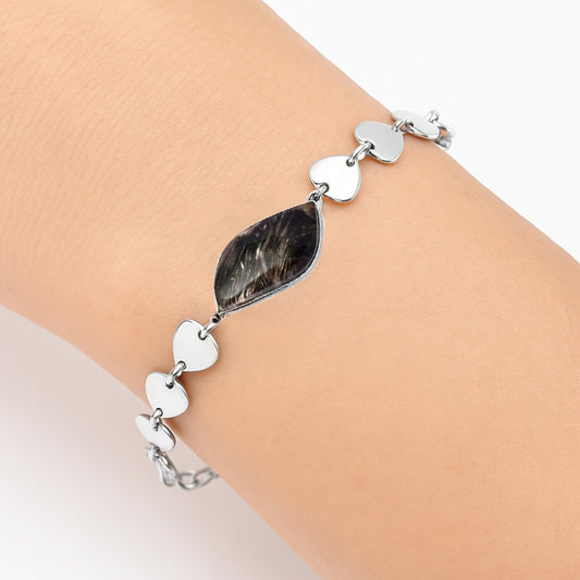 Heart - Natural Bat Cave Jasper Bracelet B-1044 SDB4731