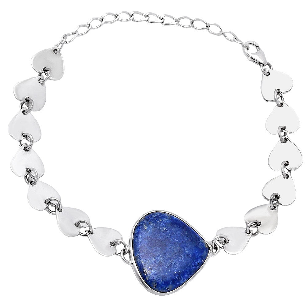 Heart - Lapis Lazuli - Afghanistan Bracelet B-1044 SDB4733
