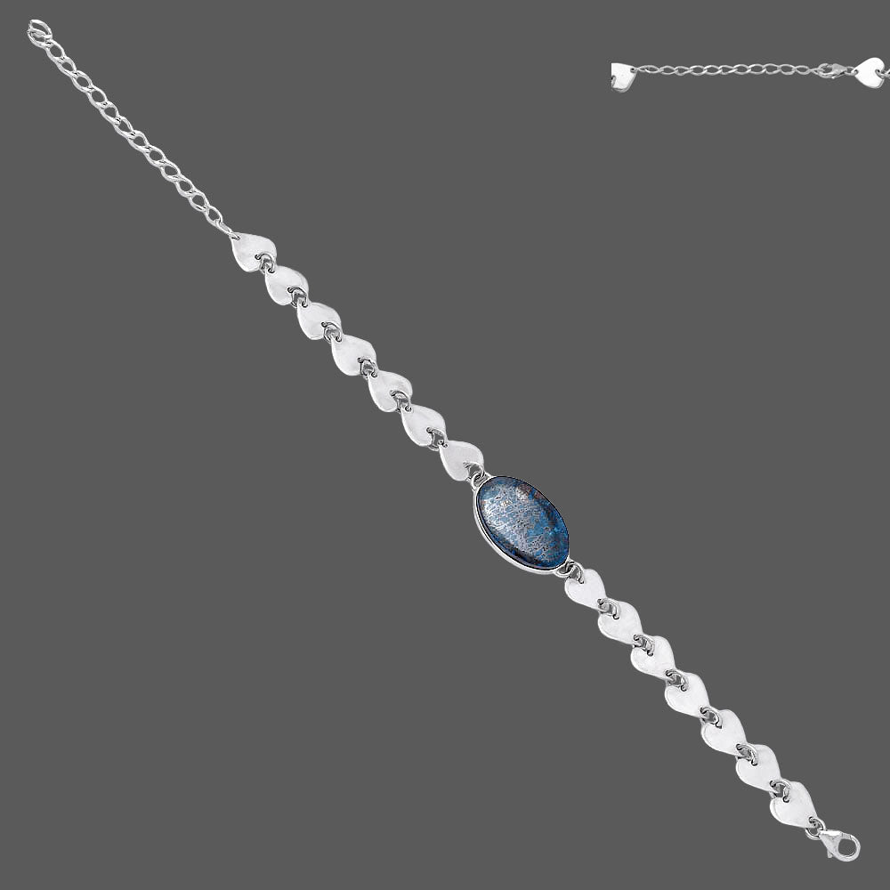 Heart - Natural Shattuckite - USA Bracelet B-1044 SDB4736