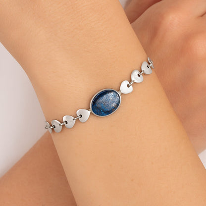 Heart - Natural Shattuckite - USA Bracelet B-1044 SDB4736