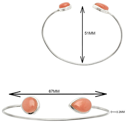 Guava Quartz - Brazil Cuff Bangle Bracelet B-1004 SDB4956