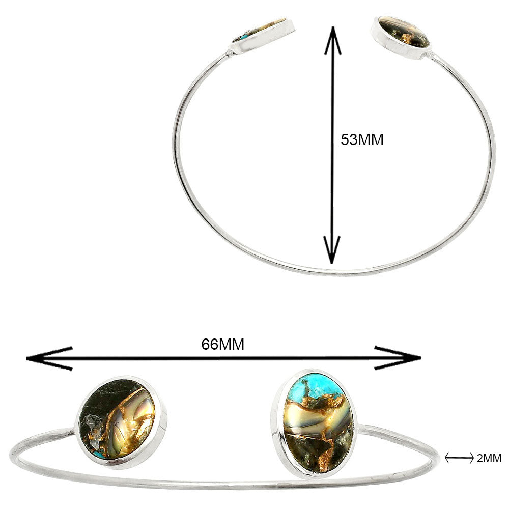 Copper Abalone Shell Cuff Bangle Bracelet B-1004 SDB4975