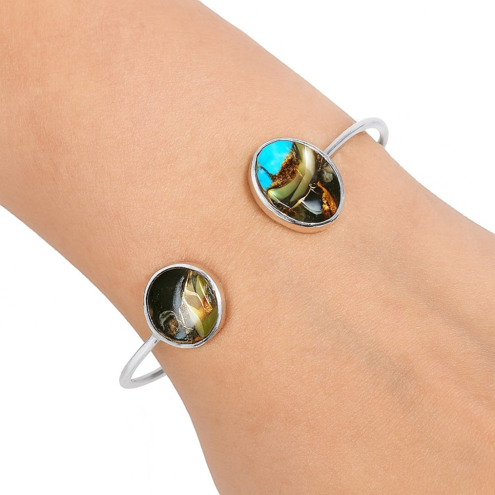 Copper Abalone Shell Cuff Bangle Bracelet B-1004 SDB4975