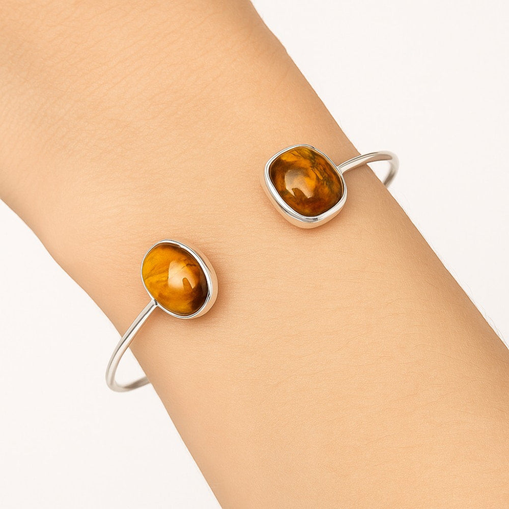 Natural Nellite Cuff Bangle Bracelet B-1004 SDB4982