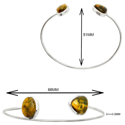 Natural Nellite Cuff Bangle Bracelet B-1004 SDB4985