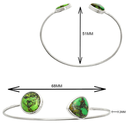 Green Matrix Turquoise Cuff Bangle Bracelet B-1004 SDB4988