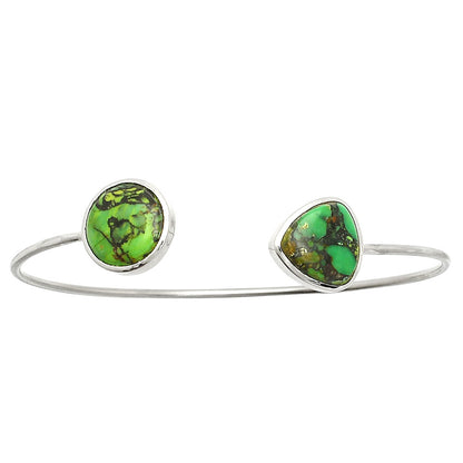Green Matrix Turquoise Cuff Bangle Bracelet B-1004 SDB4988