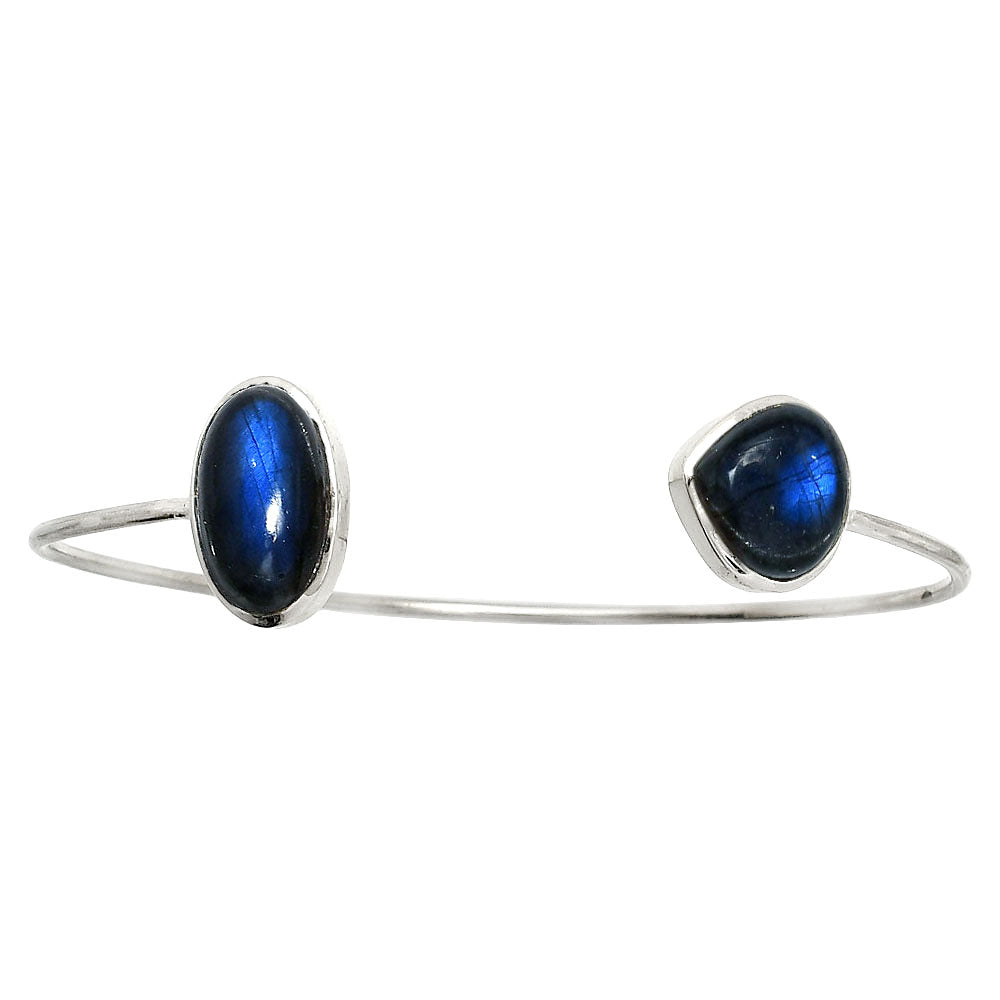 Blue Fire Labradorite Cuff Bangle Bracelet B-1004 SDB4998