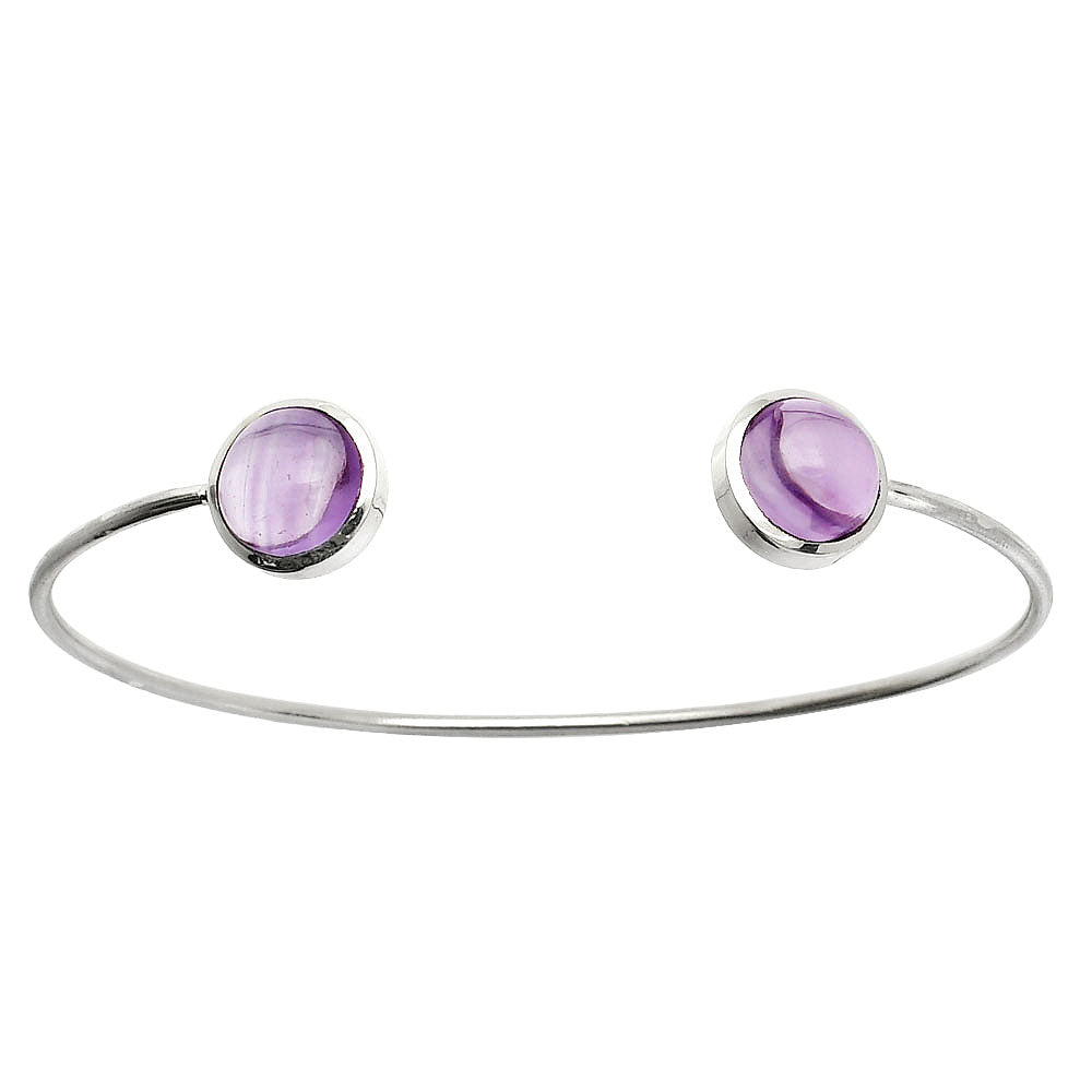 Amethyst Cab - Brazil Cuff Bangle Bracelet B-1004 SDB5016