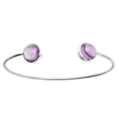 Amethyst Cab - Brazil Cuff Bangle Bracelet B-1004 SDB5016