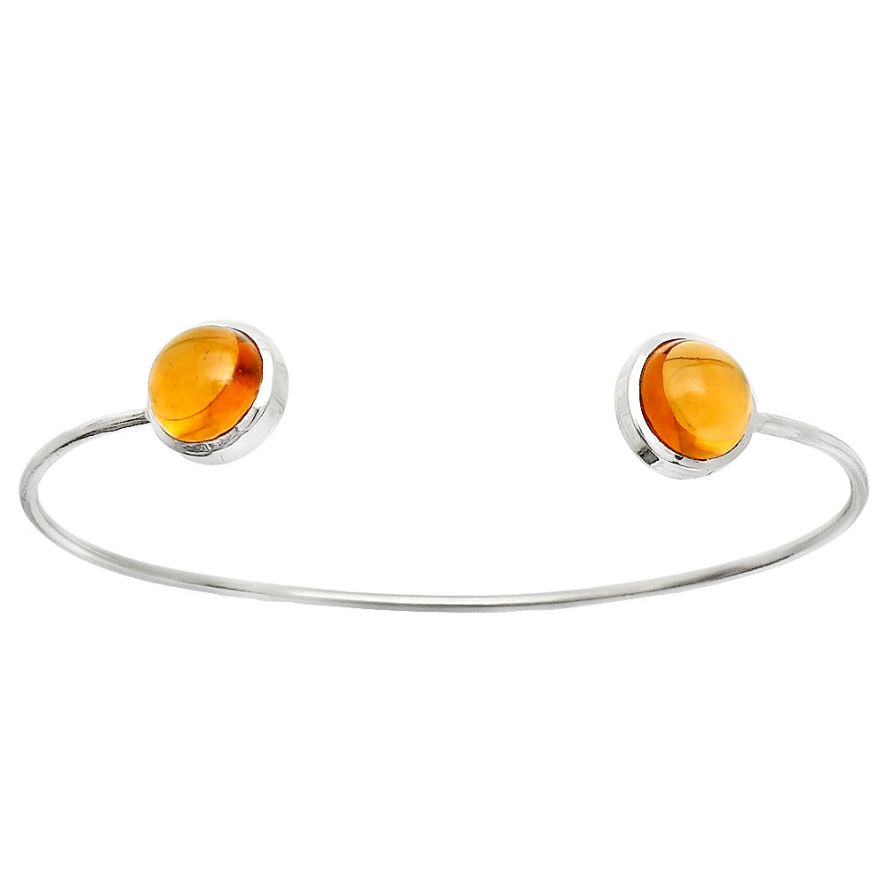 Natural Citrine Cab Cuff Bangle Bracelet B-1004 SDB5018