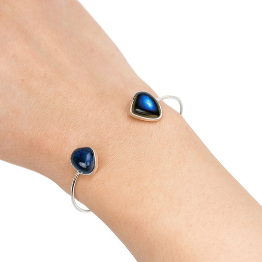 Blue Fire Labradorite Cuff Bangle Bracelet B-1004 SDB5021