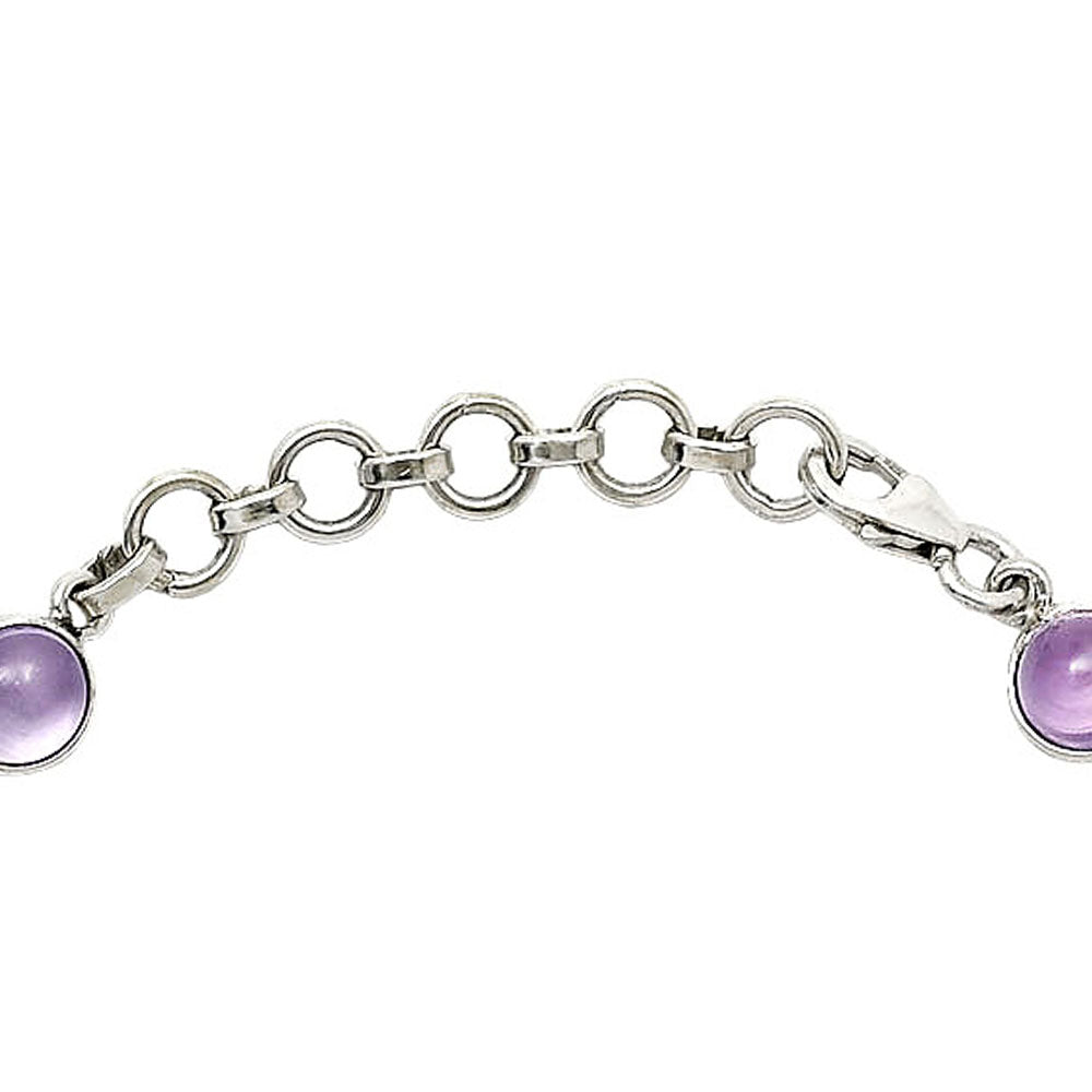 Natural Amethyst Cab - Brazil Bracelet B-1001 SDB5027