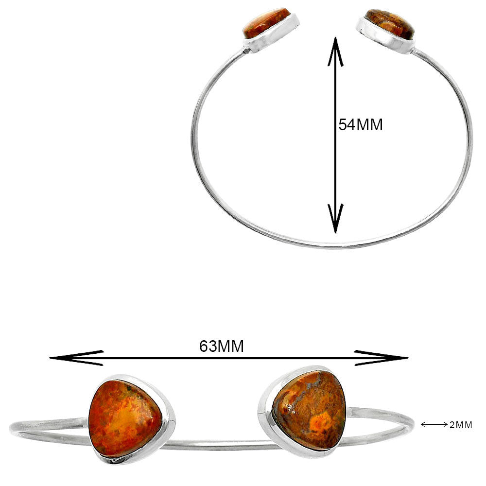 Rare Cady Mountain Agate Cuff Bangle Bracelet B-1004 SDB5082