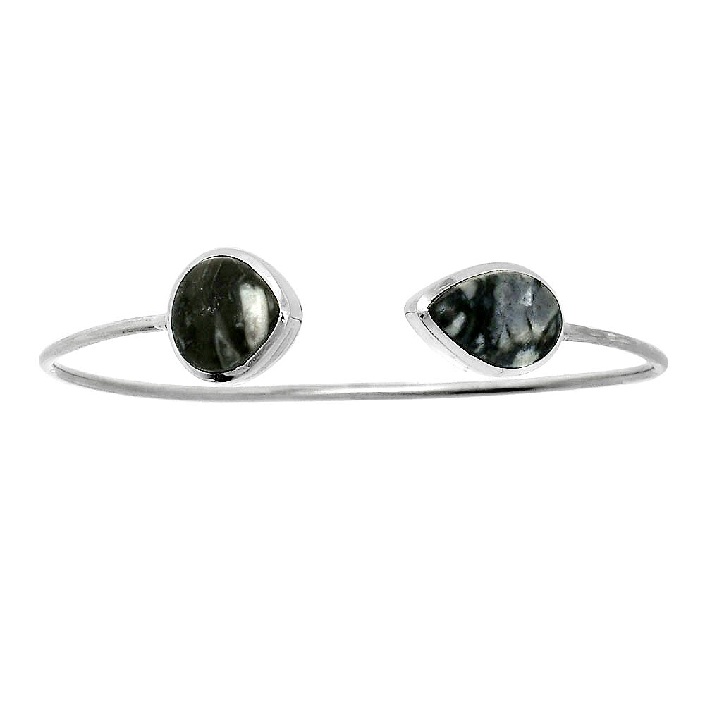 Natural Picasso Jasper Cuff Bangle Bracelet B-1004 SDB5084