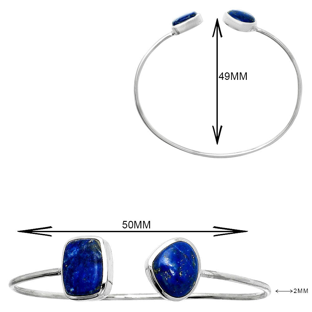 Natural Lapis Lazuli Cuff Bangle Bracelet B-1004 SDB5086