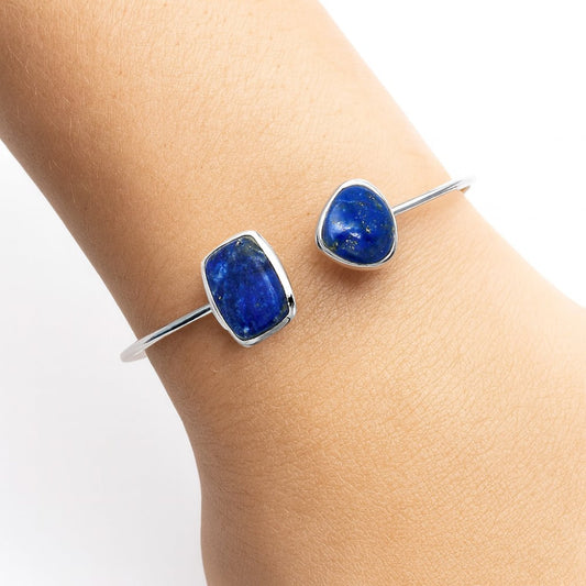 Natural Lapis Lazuli Cuff Bangle Bracelet B-1004 SDB5086