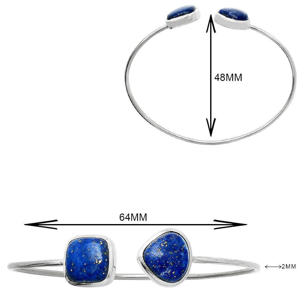 Natural Lapis Lazuli Cuff Bangle Bracelet B-1004 SDB5101