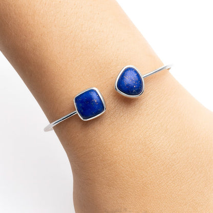 Natural Lapis Lazuli Cuff Bangle Bracelet B-1004 SDB5101