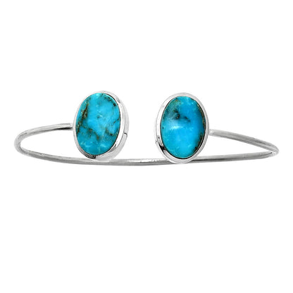 Natural Turquoise Morenci Mine Cuff Bangle Bracelet B-1004 SDB5102