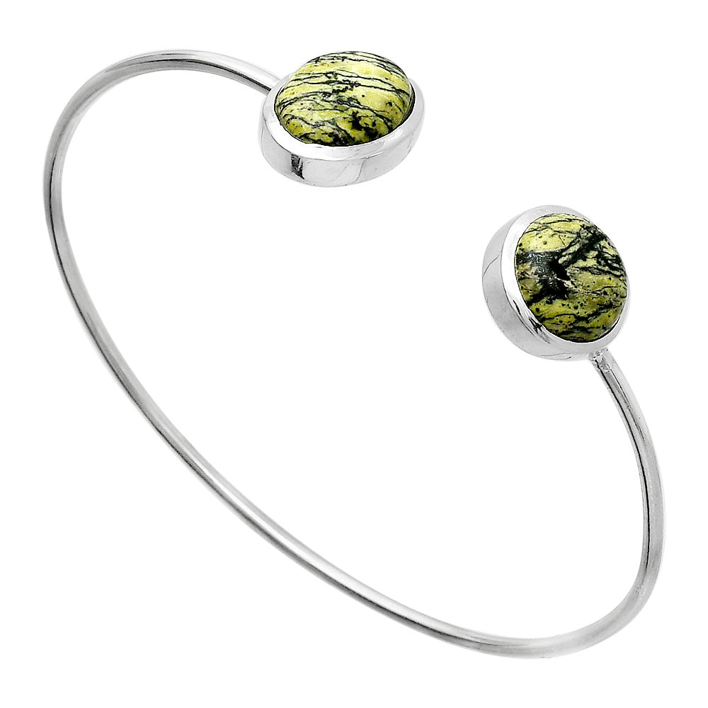 Natural Serpentine Cuff Bangle Bracelet B-1004 SDB5115