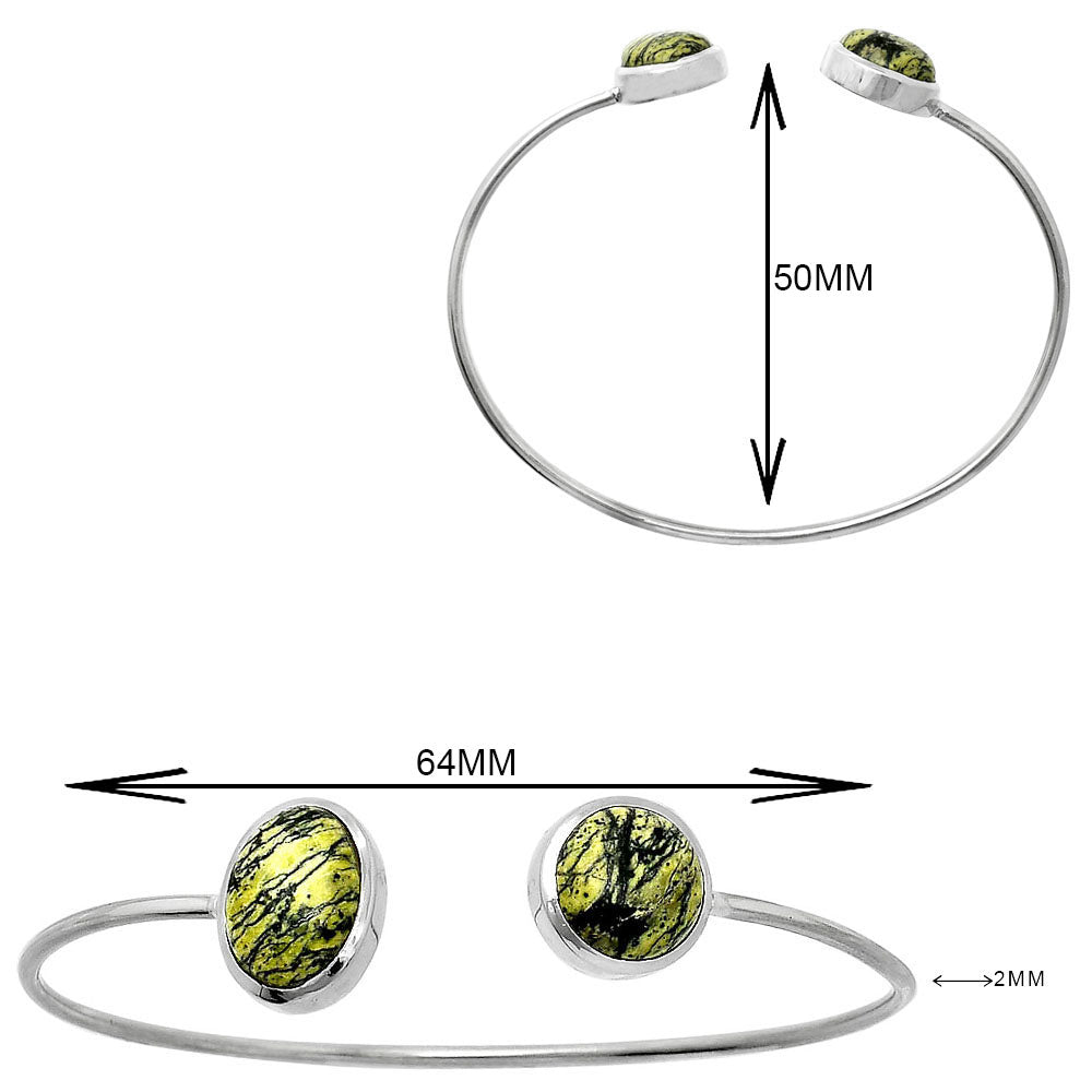 Natural Serpentine Cuff Bangle Bracelet B-1004 SDB5115